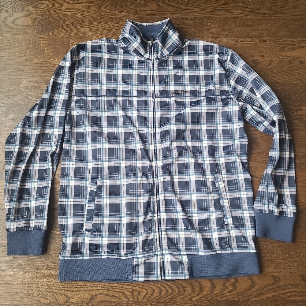 Ecko Unltd.Men's Blue Plaid Track Jacket Sz.XL